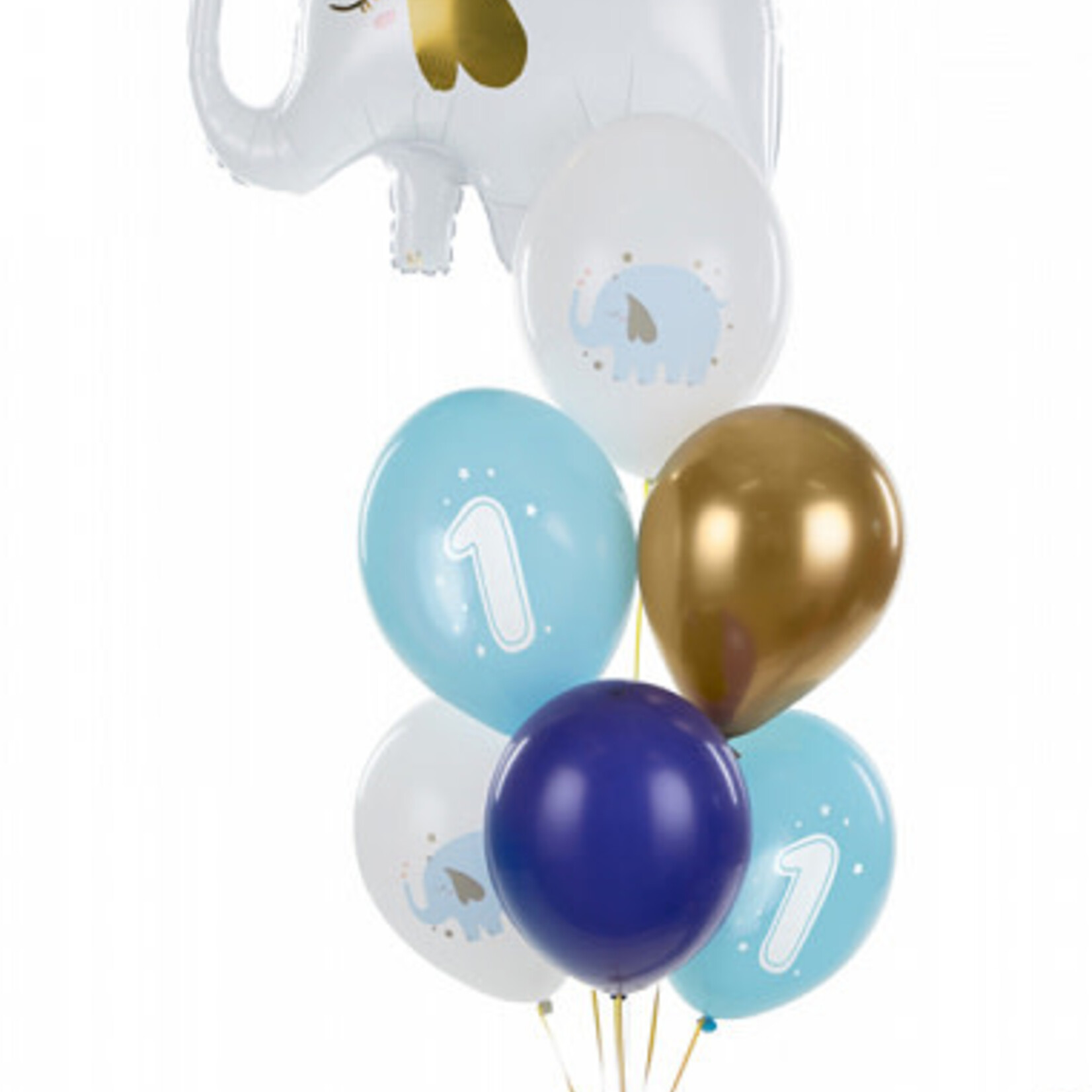 PD Balloons 30 cm, One year, Pastel Light Blue 50 pcs.