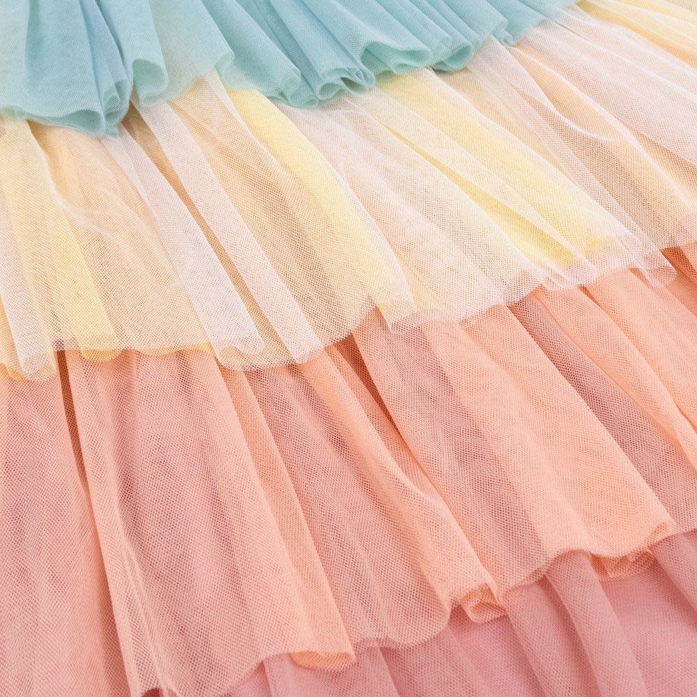 MERIMERI Rainbow Ruffle Princess Costume 5/6 years