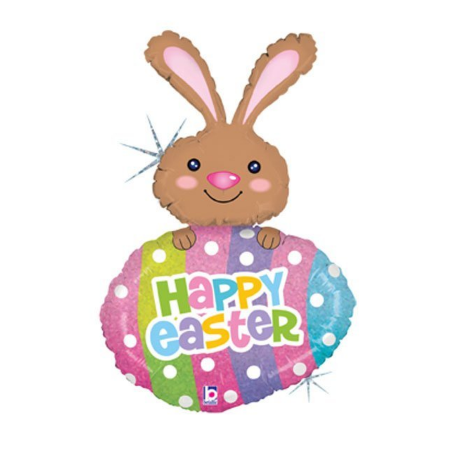 SMP Easter egg dots holographic foil balloon 78 cm