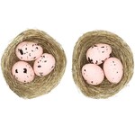 RICO NATURAL NEST WITH EGGS, ROSE, 2PCS ÃƒËœ 6,5 CM