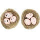 Rico NAY NATURAL NEST WITH EGGS, ROSE, 2PCS Ø 6,5 CM