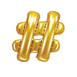 PD Foil Balloon #, 36cm, gold