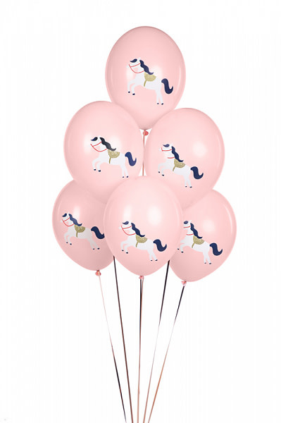 PD Balloons 30 cm, Little horse, Pastel Pale Pink (1 pkt / 6 pc.)