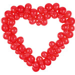 PD Balloon garland with frame, red, 160 cm