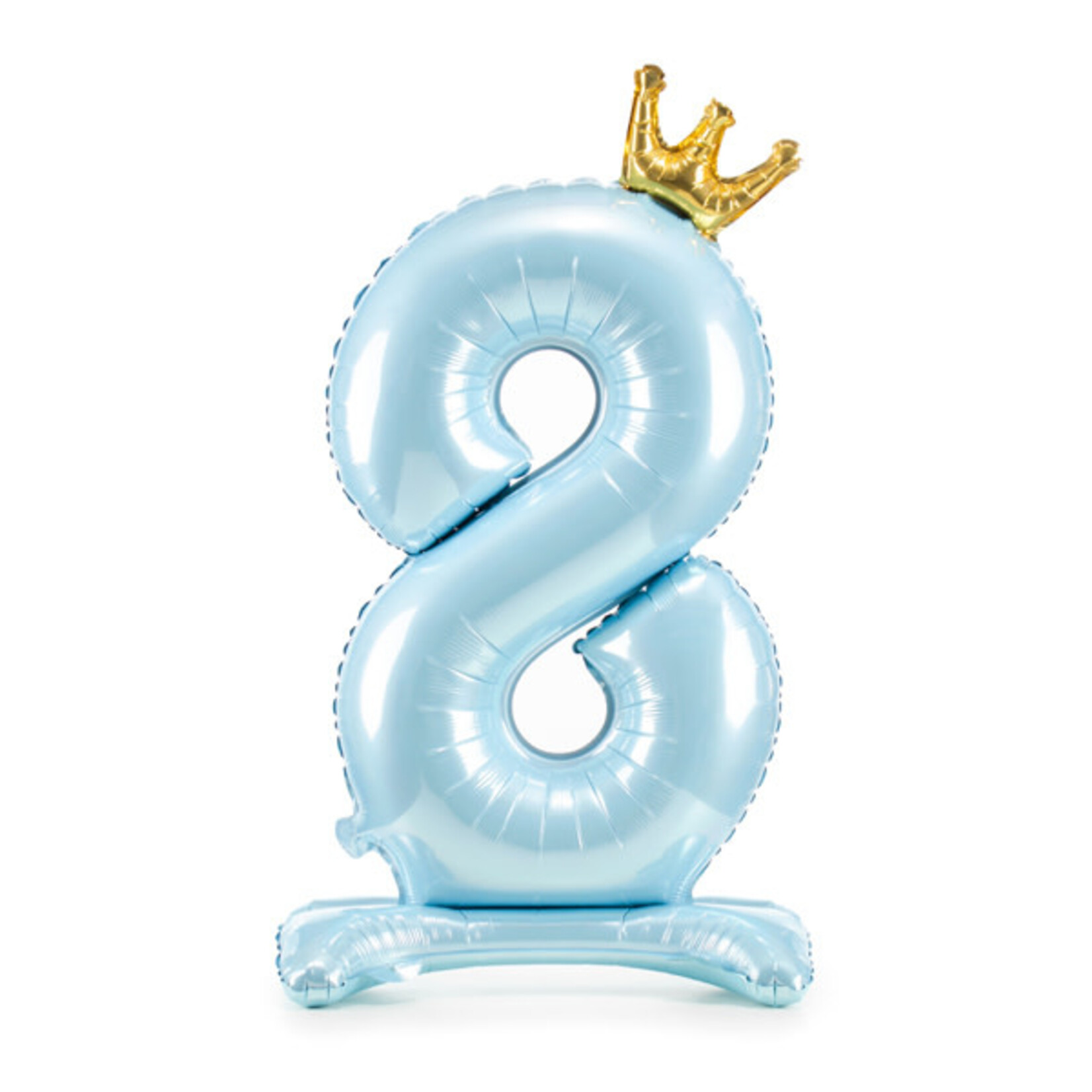 PD Standing foil balloon Number ''8'' , 84 cm, sky-blue