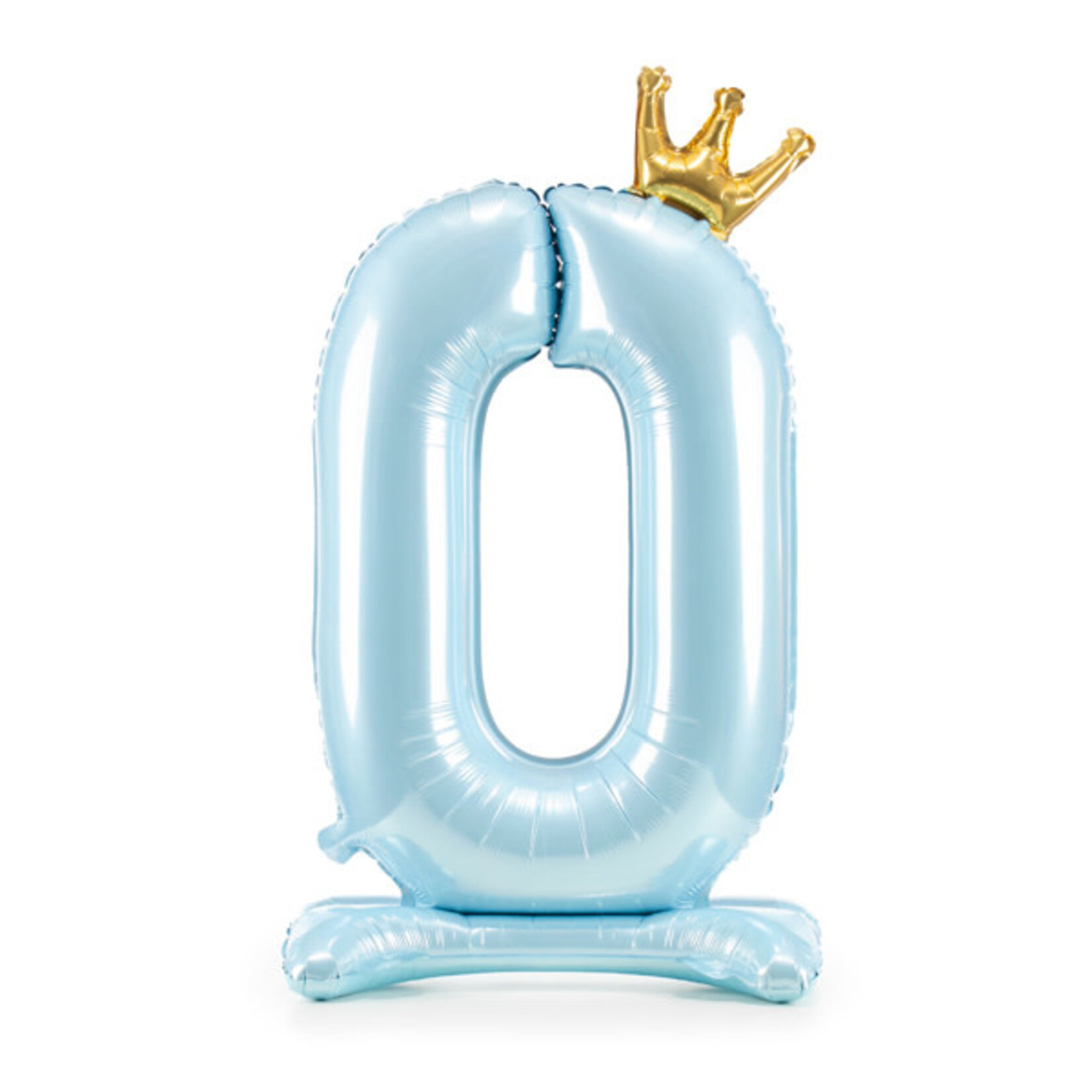 PD Standing foil balloon Number ''0'' , 84 cm, sky-blue