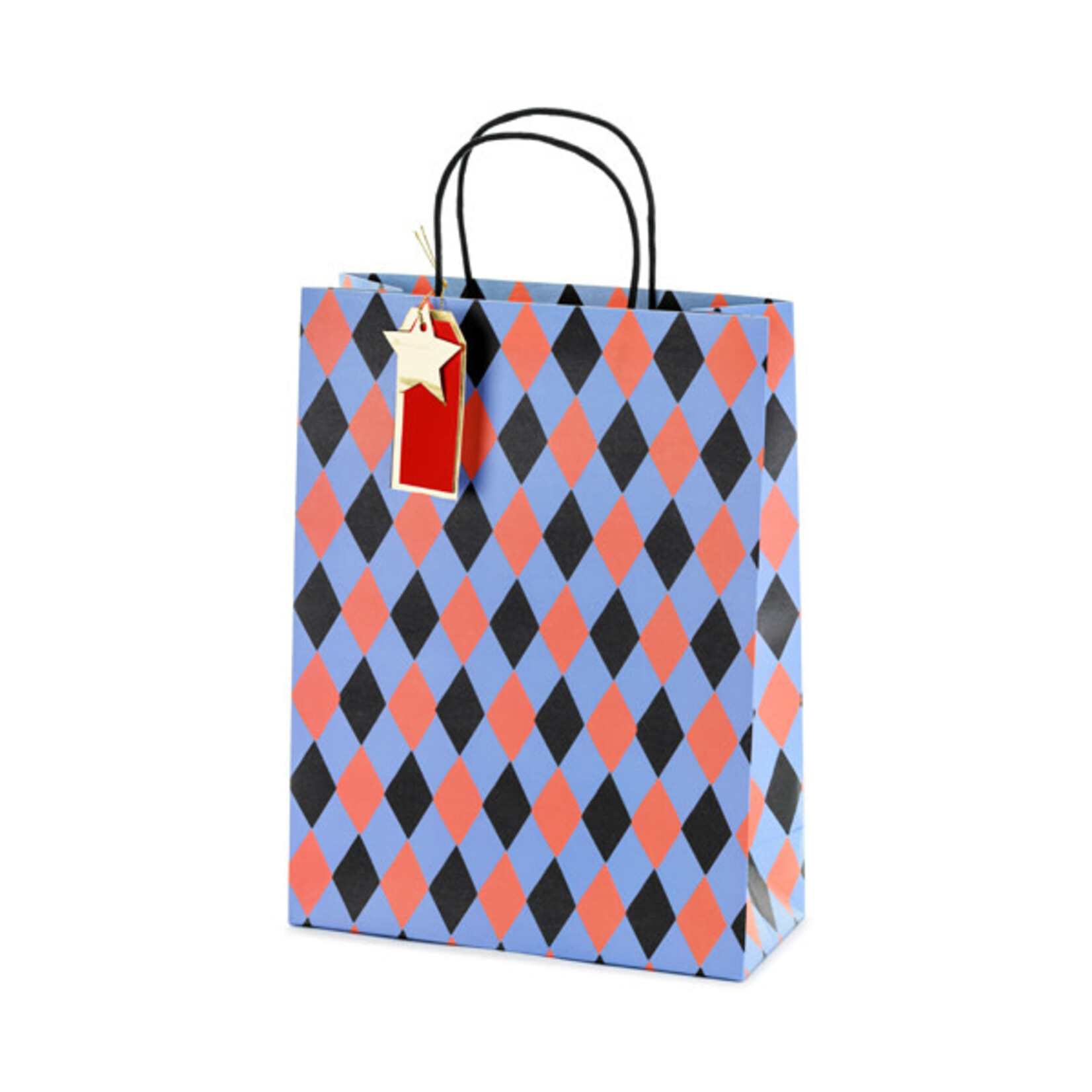 PD Gift bag Rhombuses, mix, 10x24x32 cm