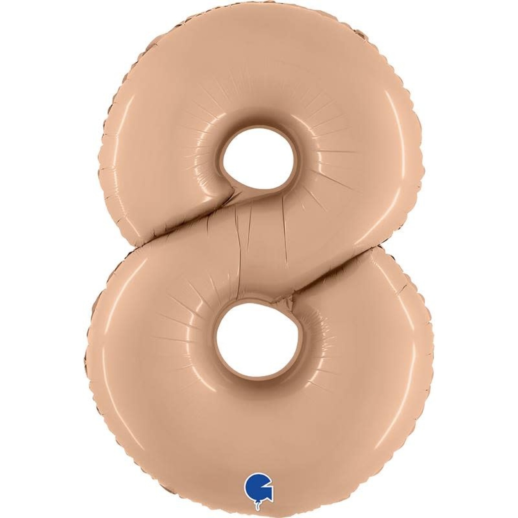 SMP Number 8 satin nude foil balloon 101 cm