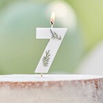 GINGERRAY Leaf Foliage Number 7 Birthday Candle