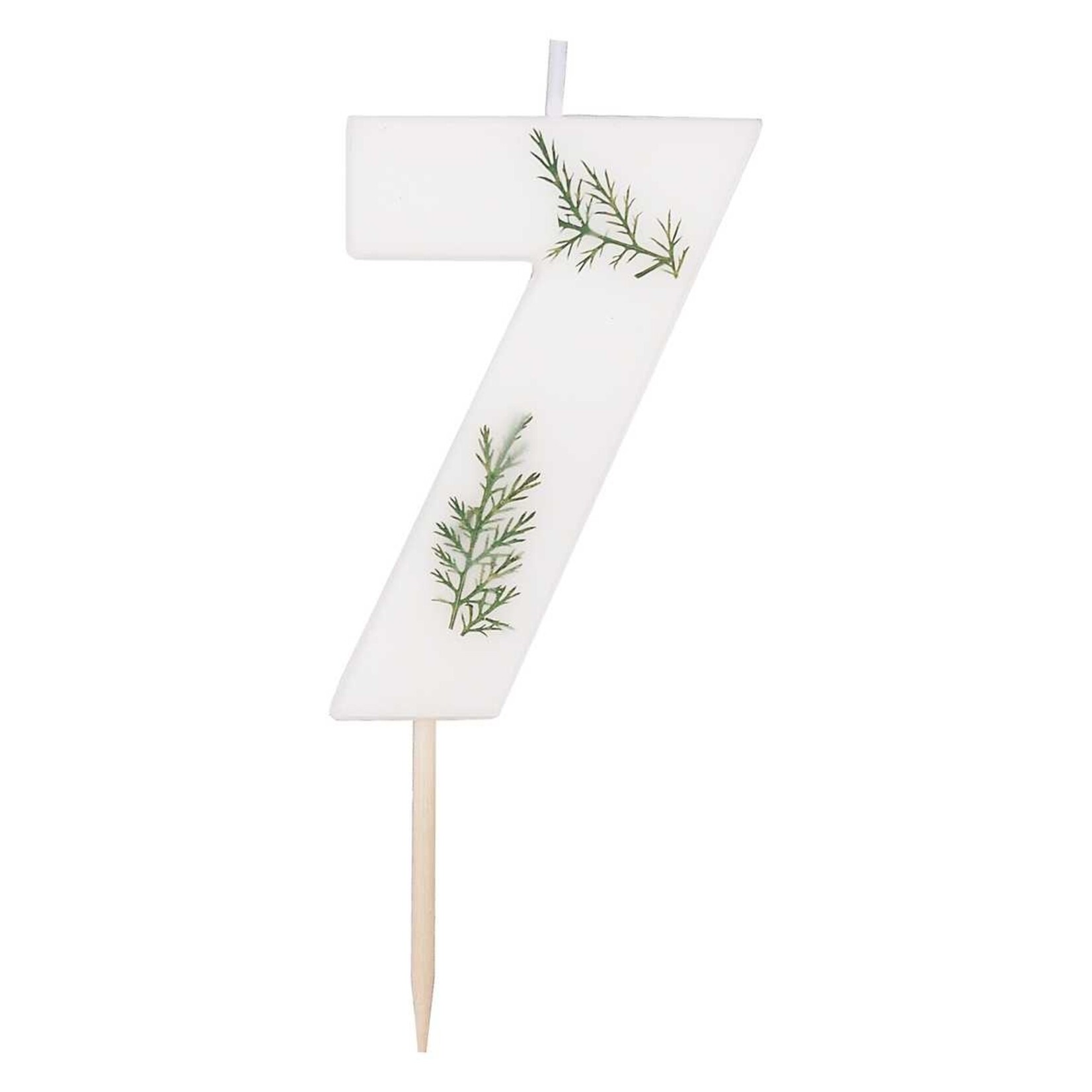 GINGERRAY Leaf Foliage Number 7 Birthday Candle