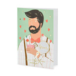 PD Card with enamel pin Groom, 10.5x15 cm