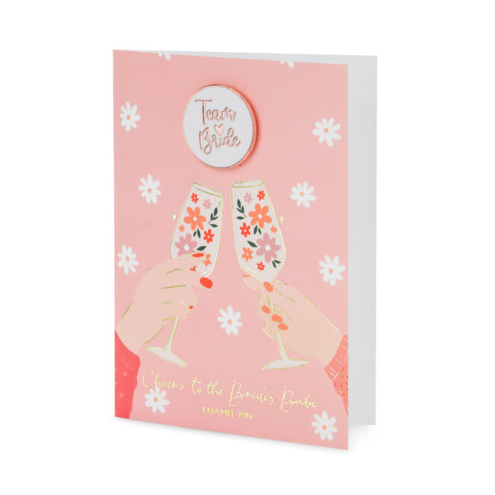 PD Card with enamel pin Bride Team, 10.5x15 cm