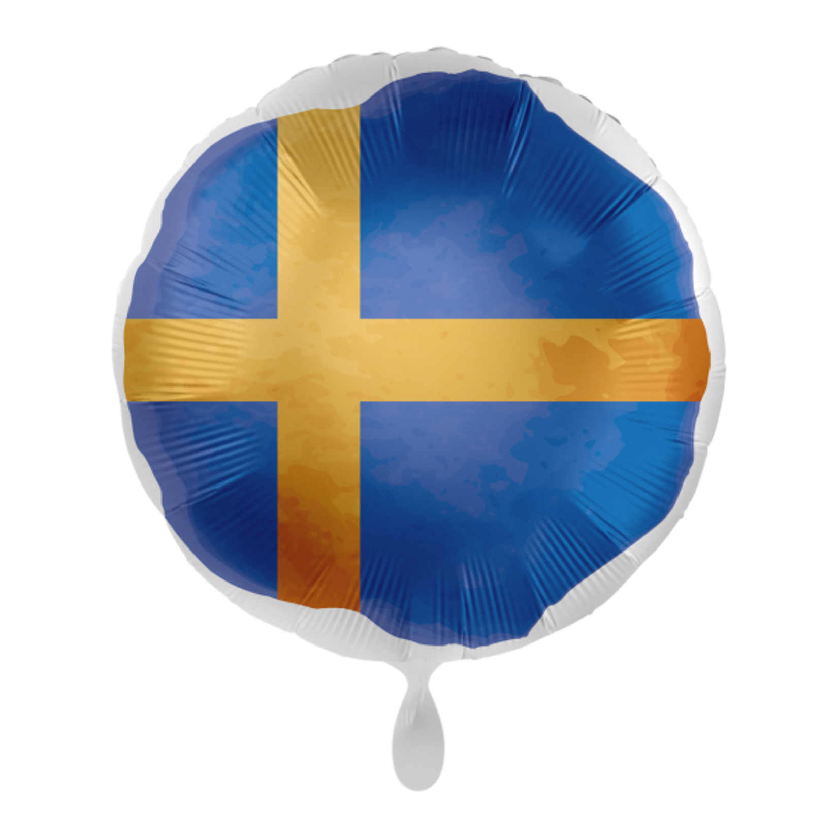 EL circle foil balloon Sweden flag 45 cm