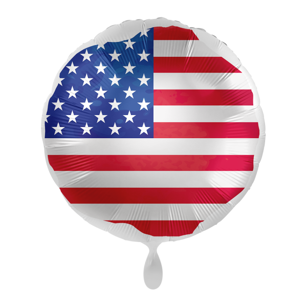 EL circle foil balloon USA flag 45 cm