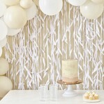 GINGERRAY White Leaf Ribbon Backdrop