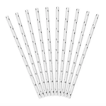 PD Paper Straws, silver, 19.5cm