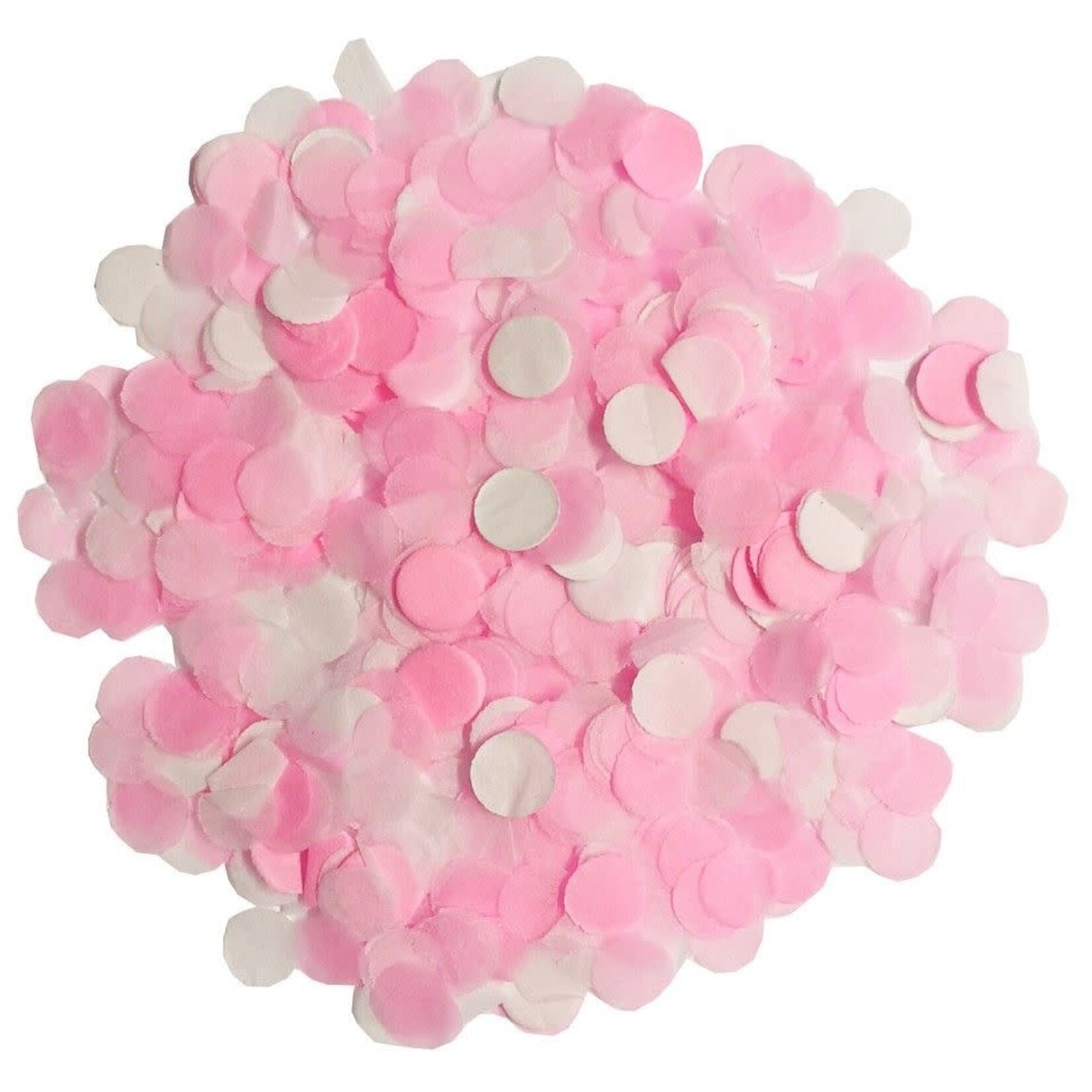 paper confetti pink/white 8 mm 50 gr.