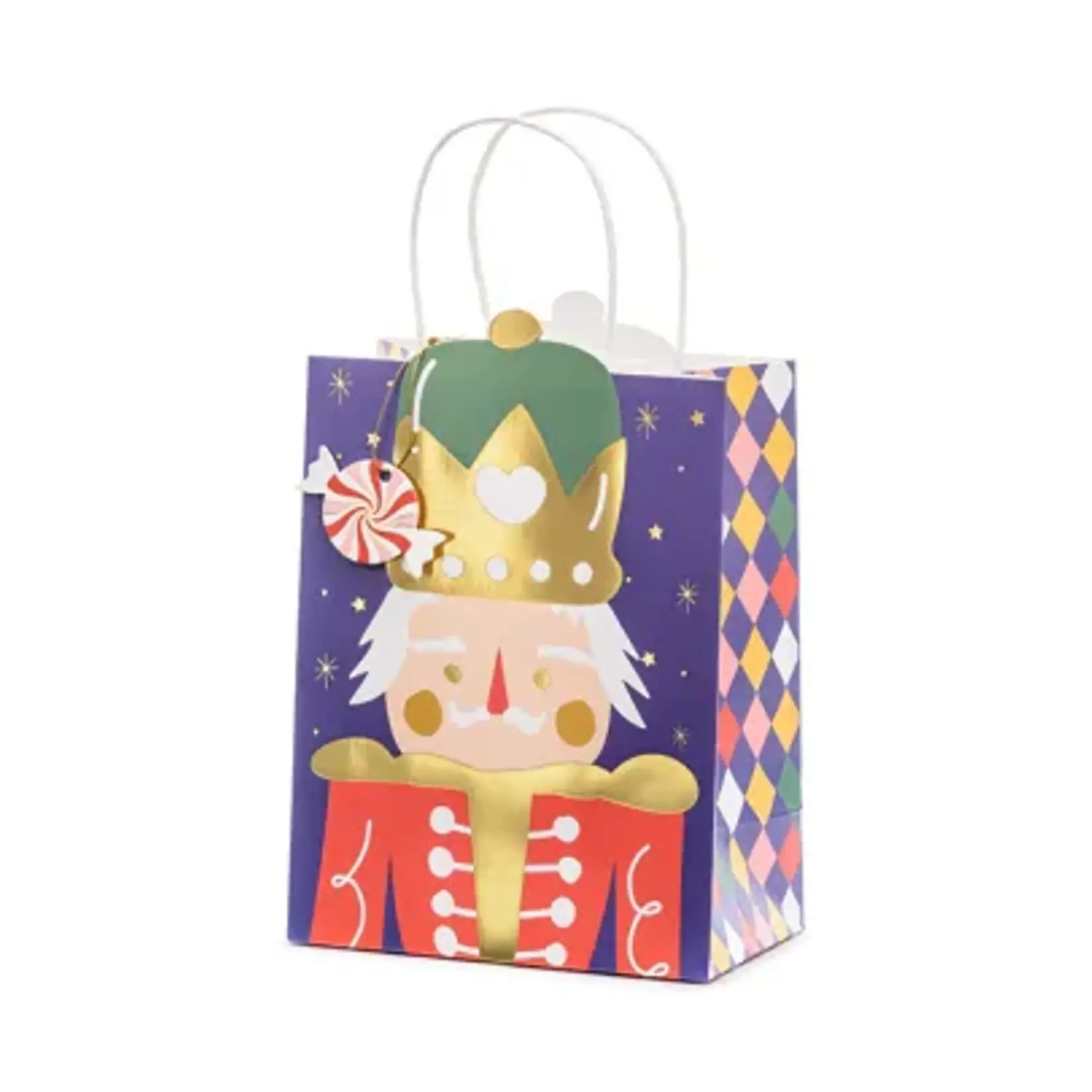 PD Gift bag Nutcracker, mix, 18x25x10.5cm