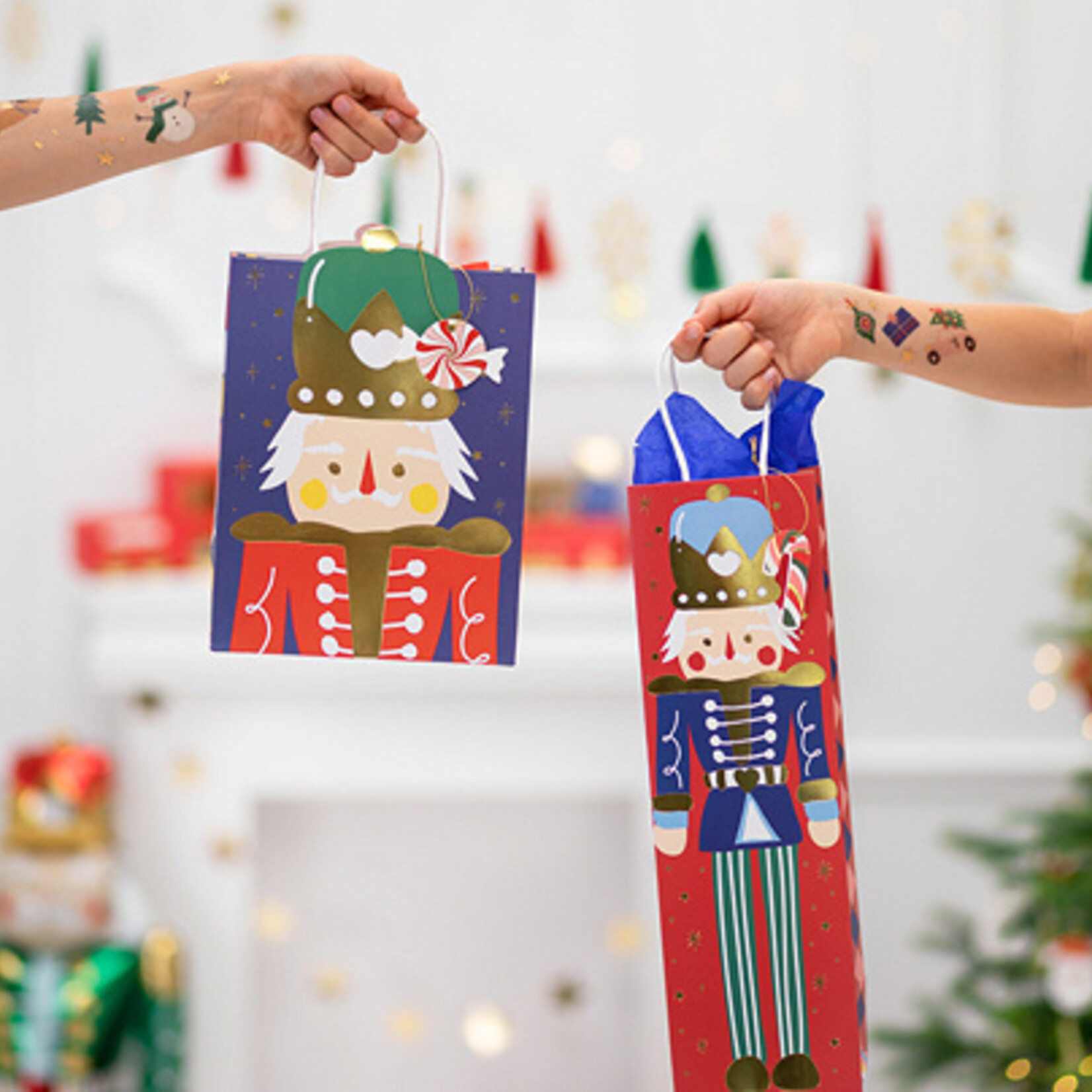 PD Gift bag Nutcracker, mix, 18x25x10.5cm