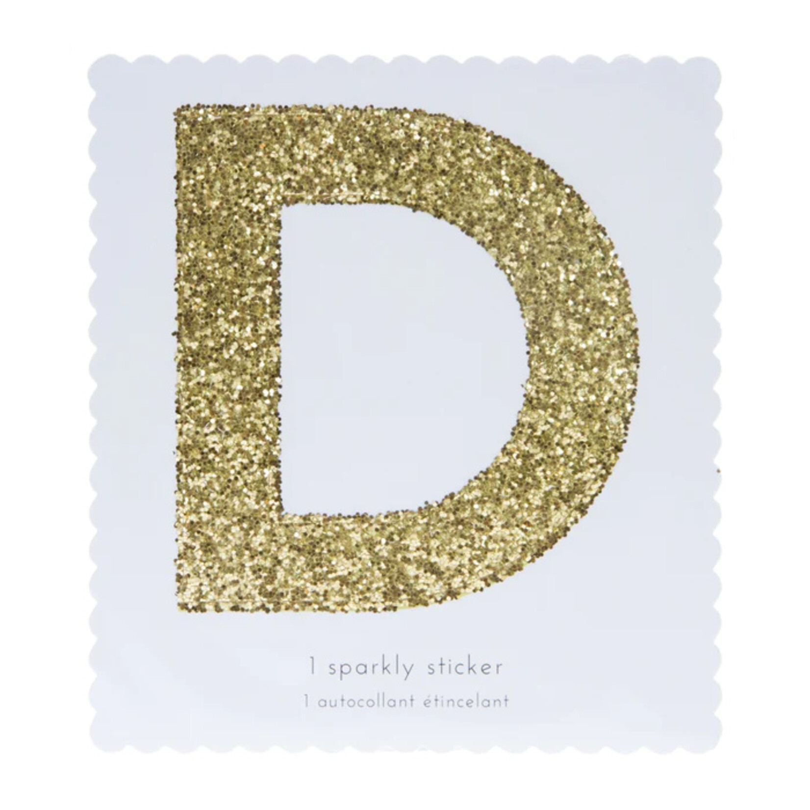 MERIMERI Glitter stickers alfabet D