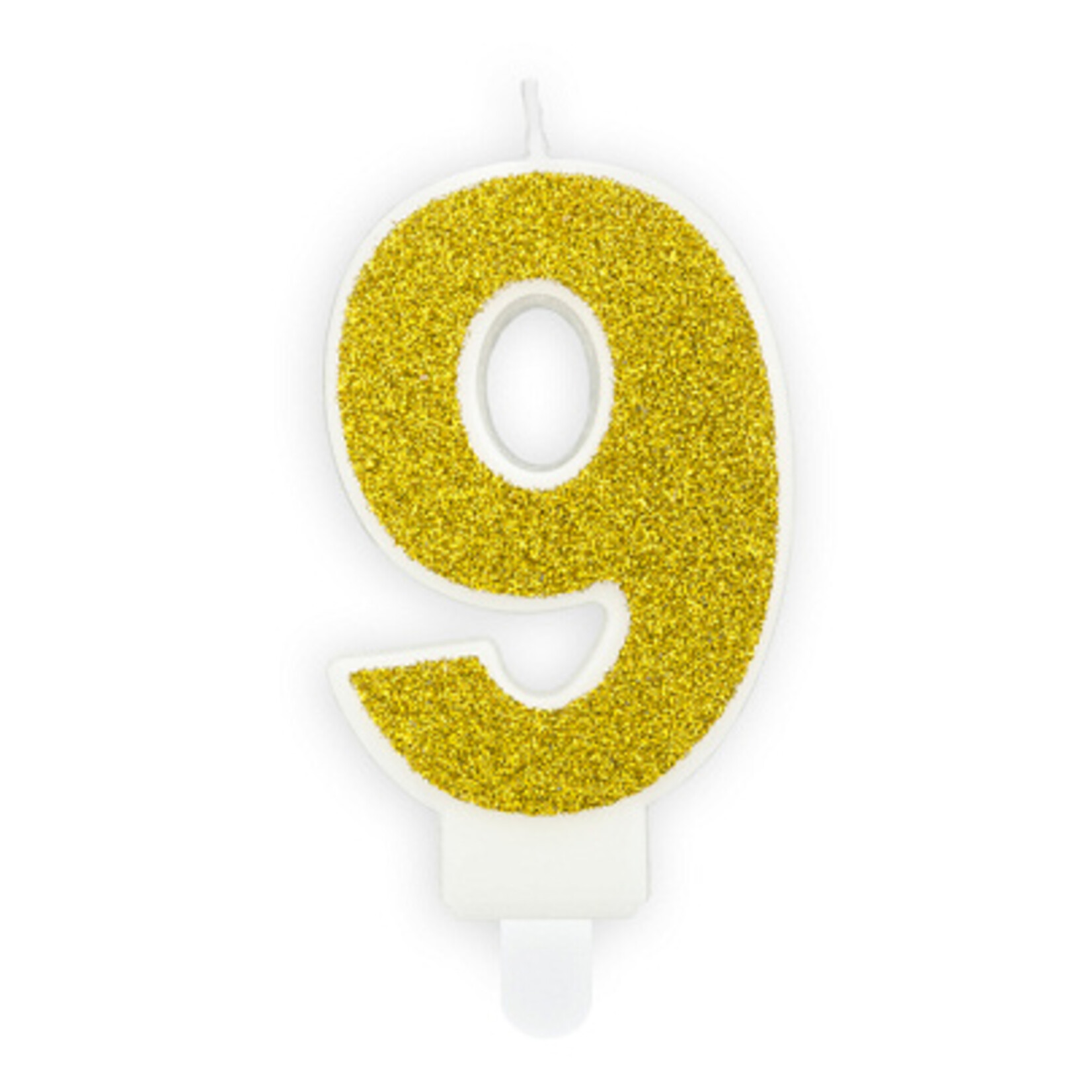 PD Birthday candle Number 9, gold, 7cm