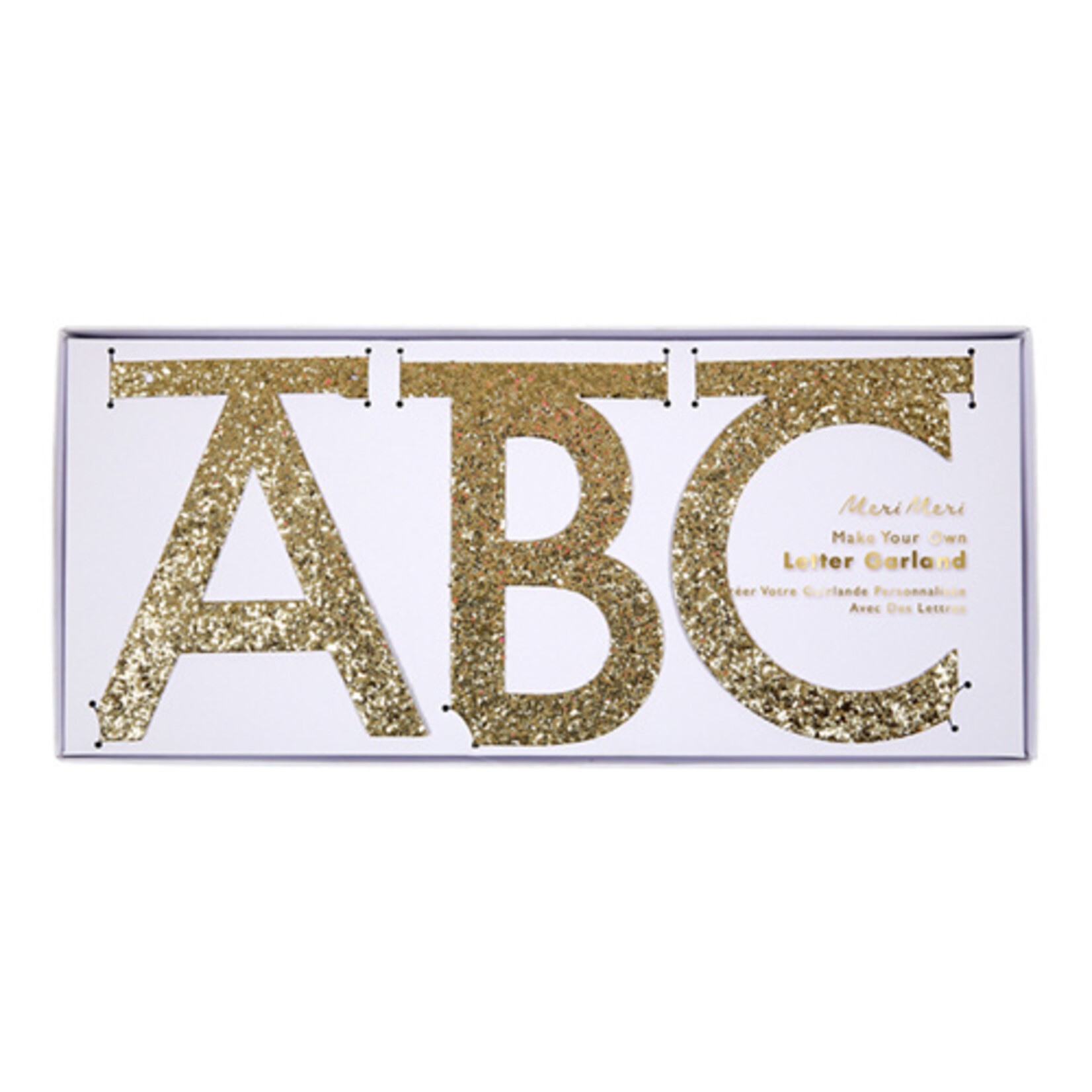 MERIMERI Gold letter garland kit