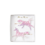 MERIMERI Glittery unicorn hair slides