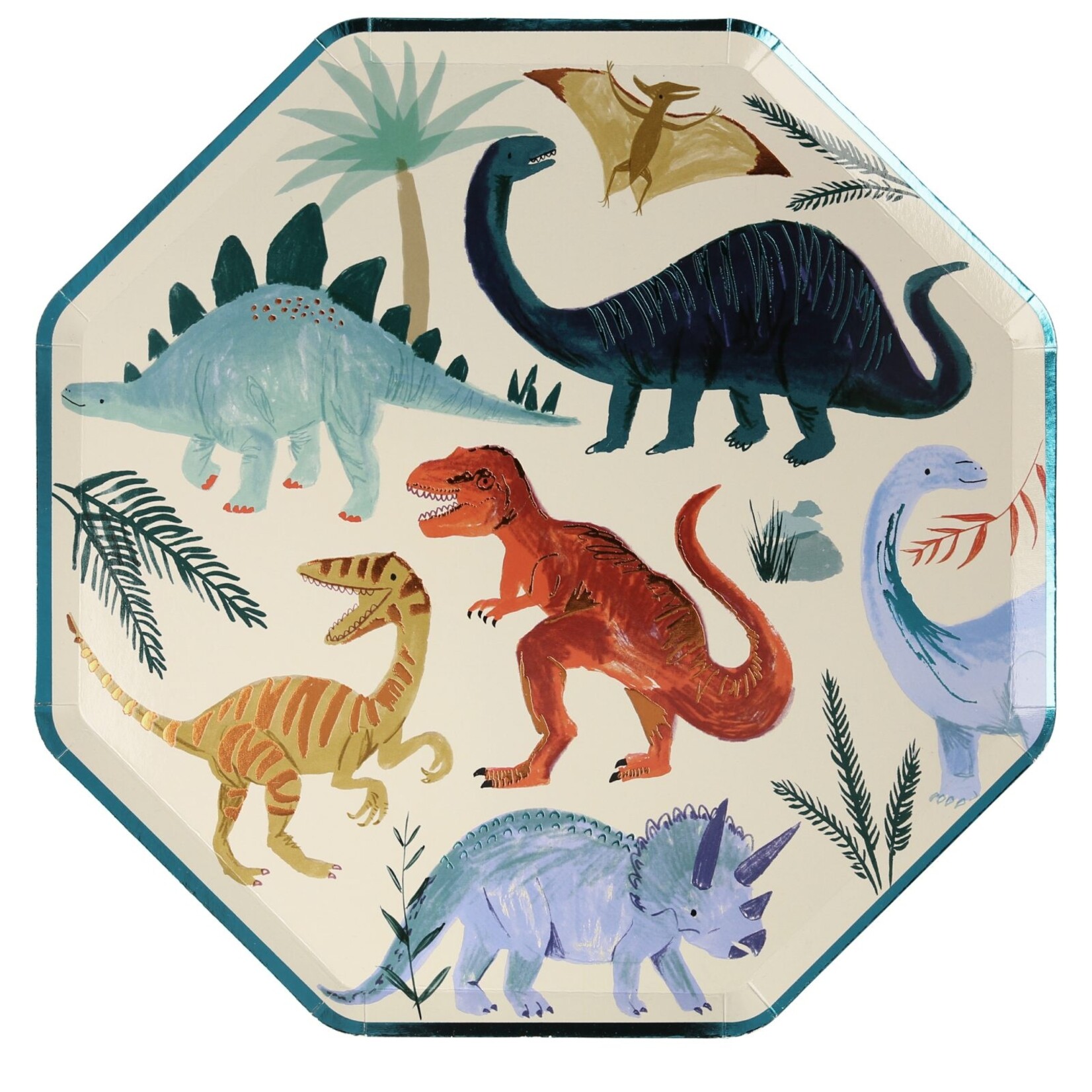 MERIMERI Dinosaur kingdom dinner plates