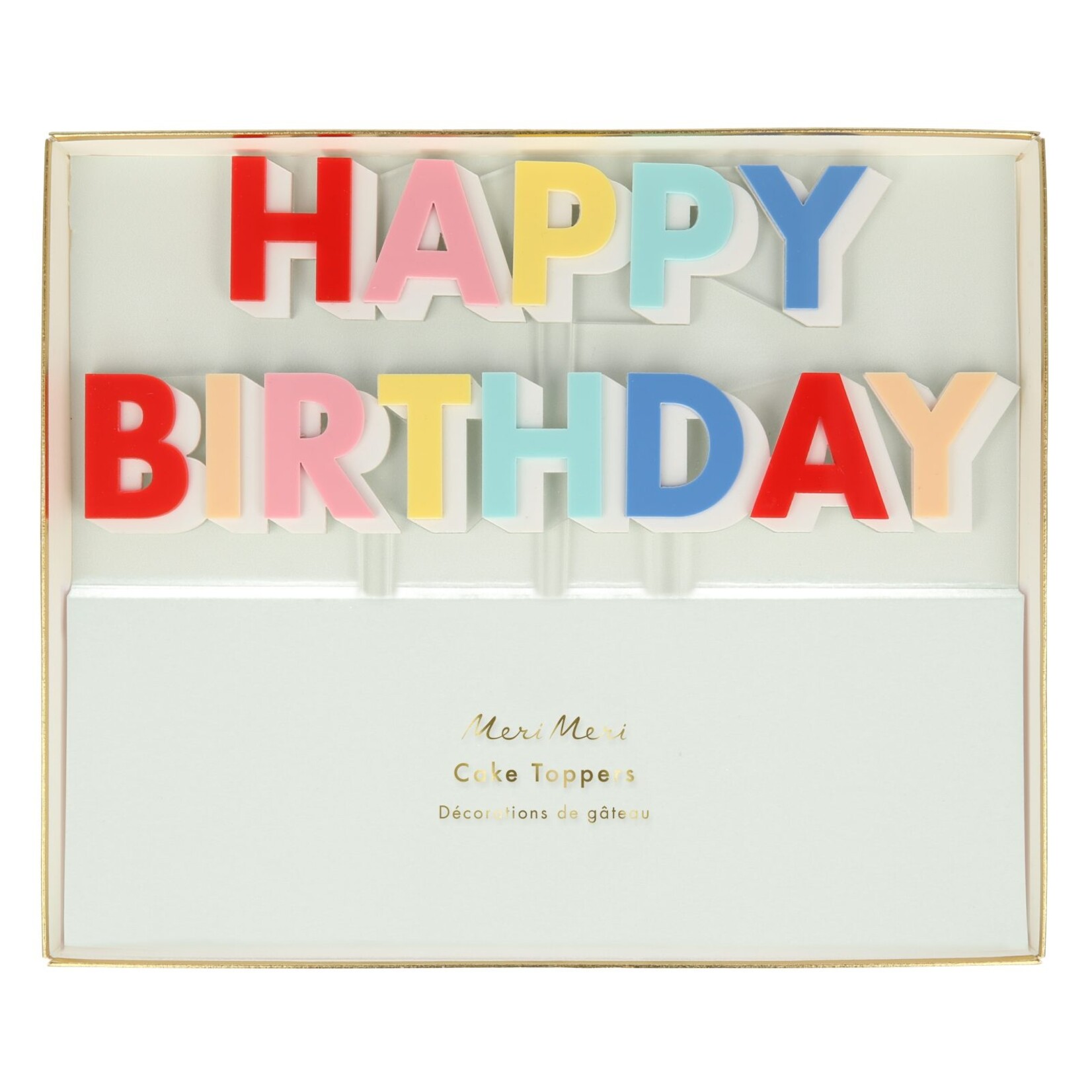 MERIMERI Happy birthday acrylic cake topper