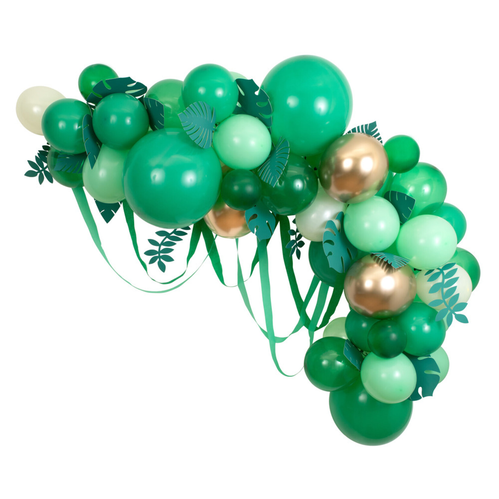 MERIMERI Leafy green balloon arch
