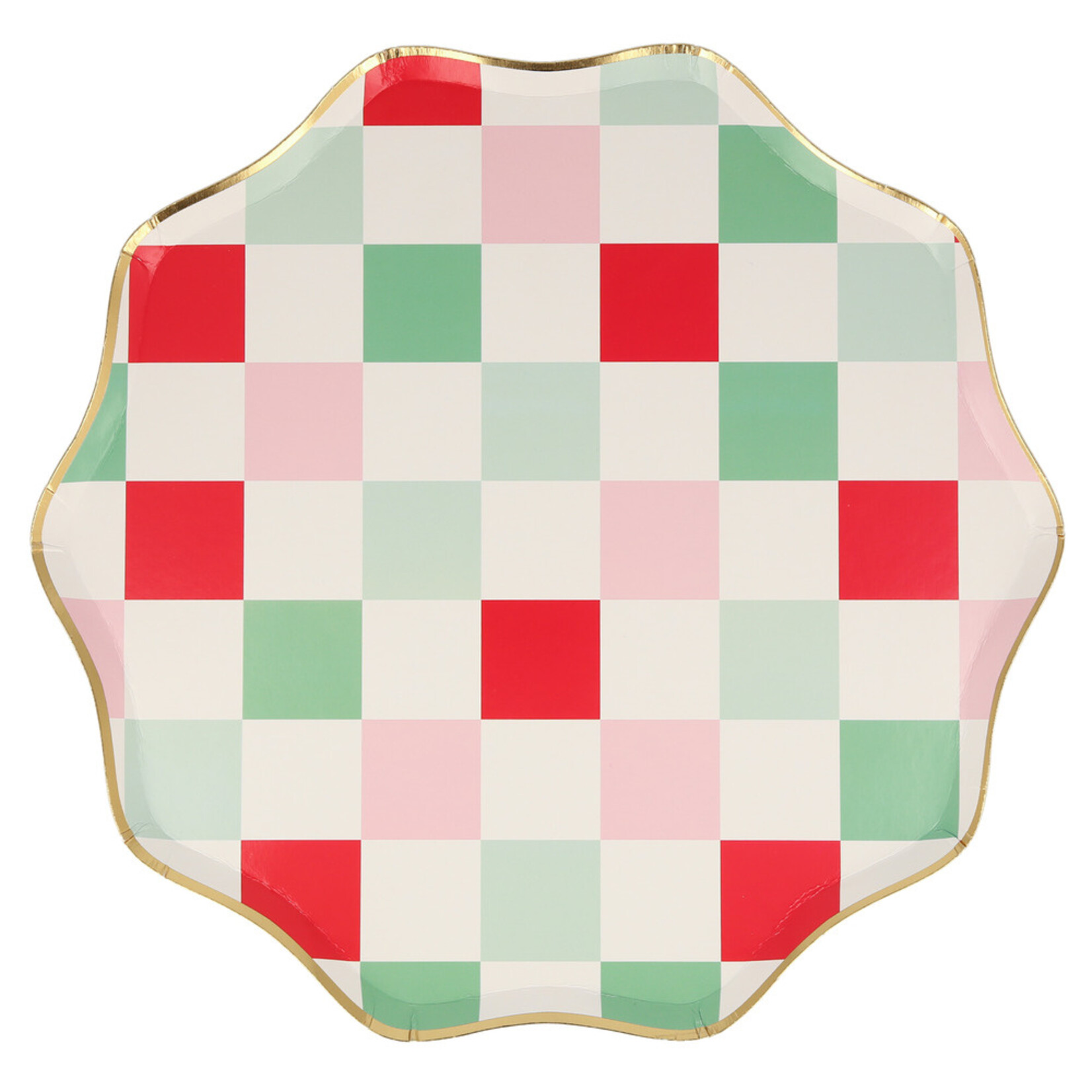 MERIMERI Multi check dinner plates