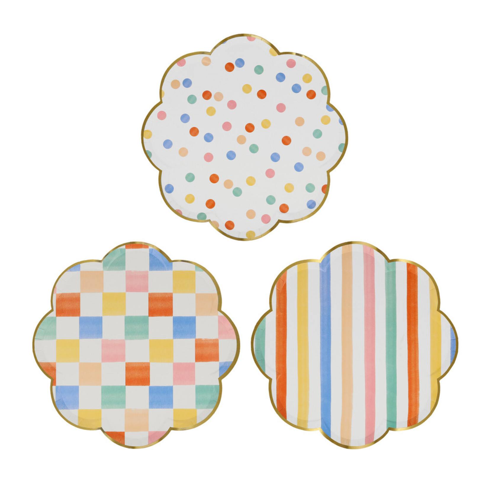 MERIMERI Colorful pattern side plates (8pcs)
