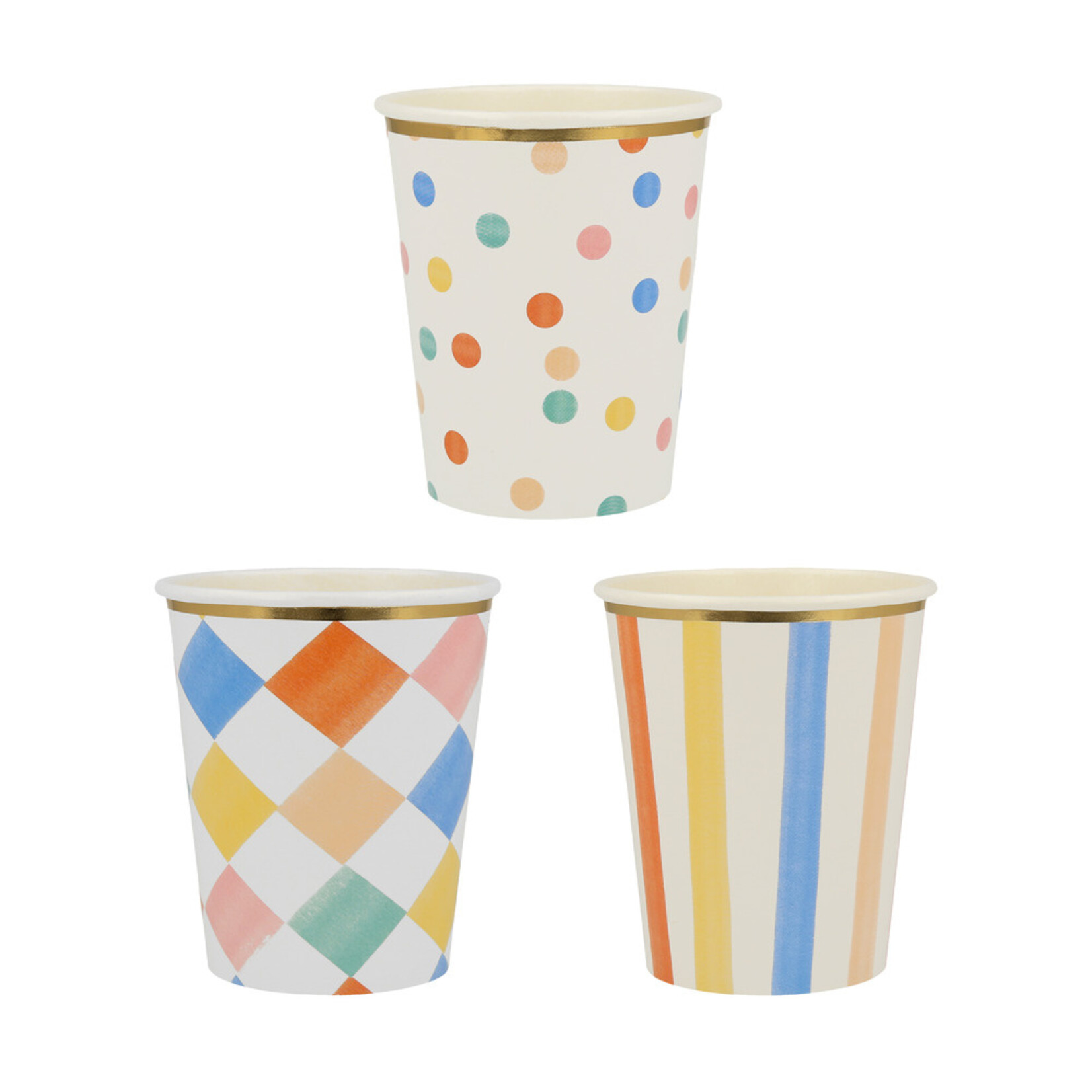 MERIMERI Colorful pattern cups (8pcs)