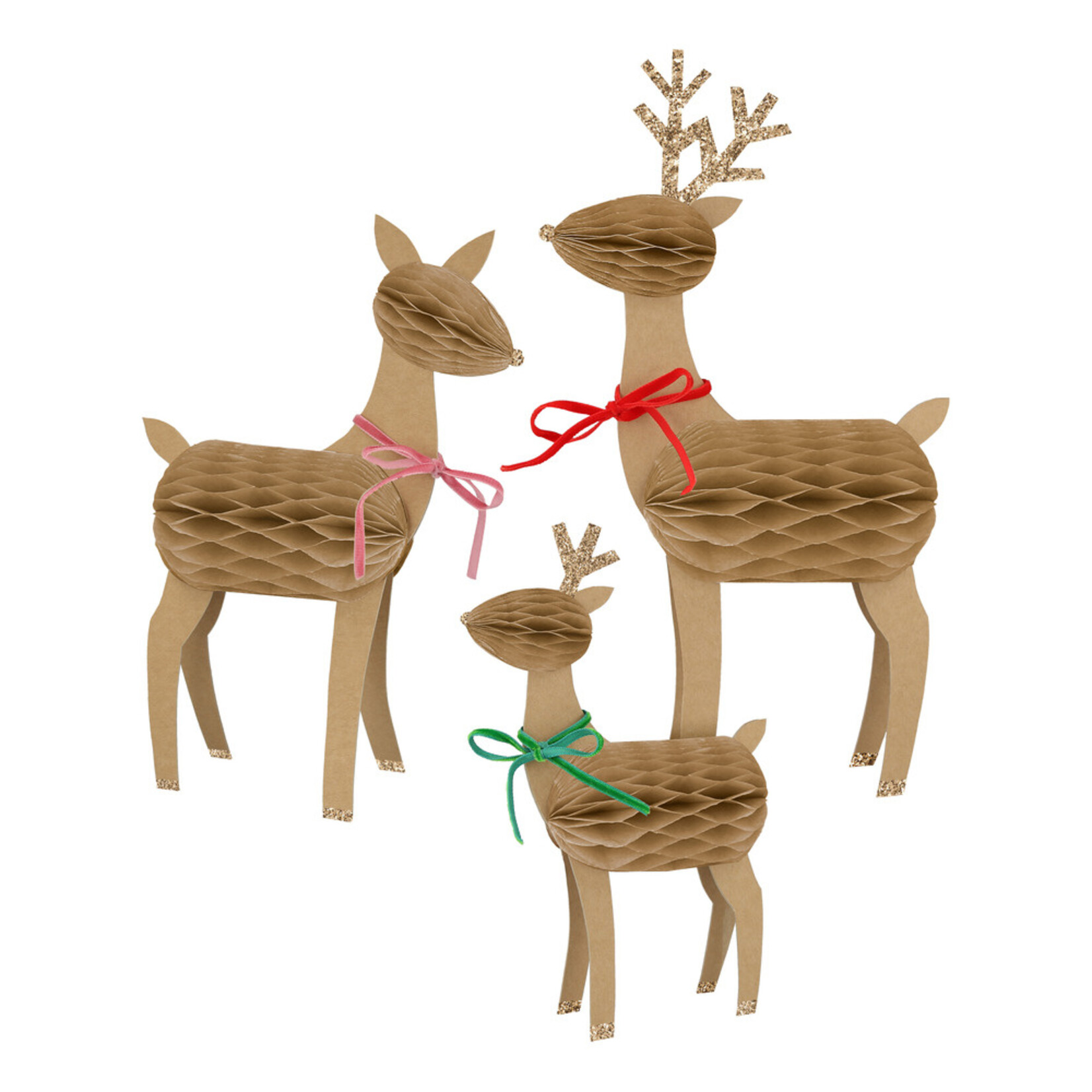 MERIMERI Honeycomb reindeer family (3pcs)