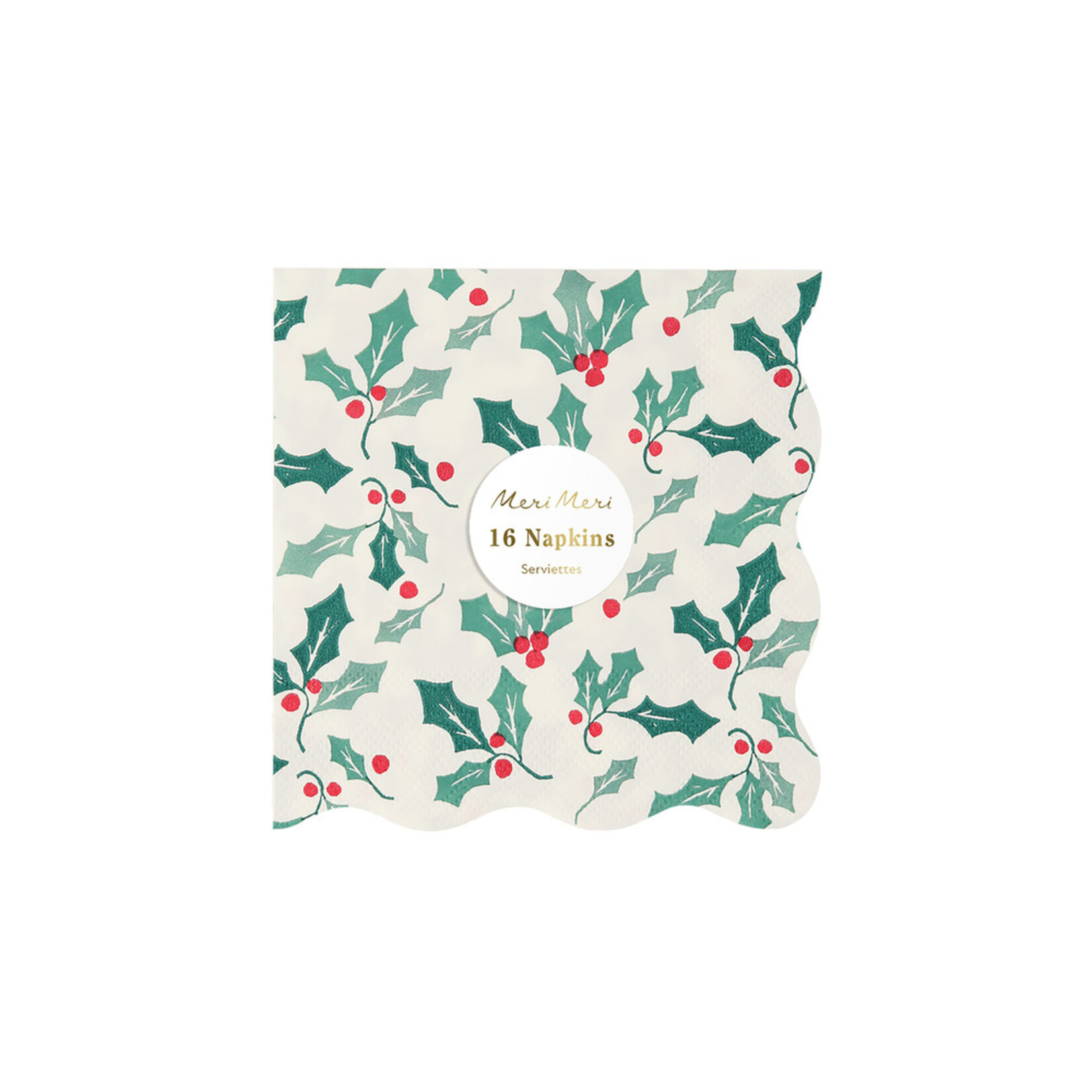 MERIMERI Holly pattern napkins S (16pcs)