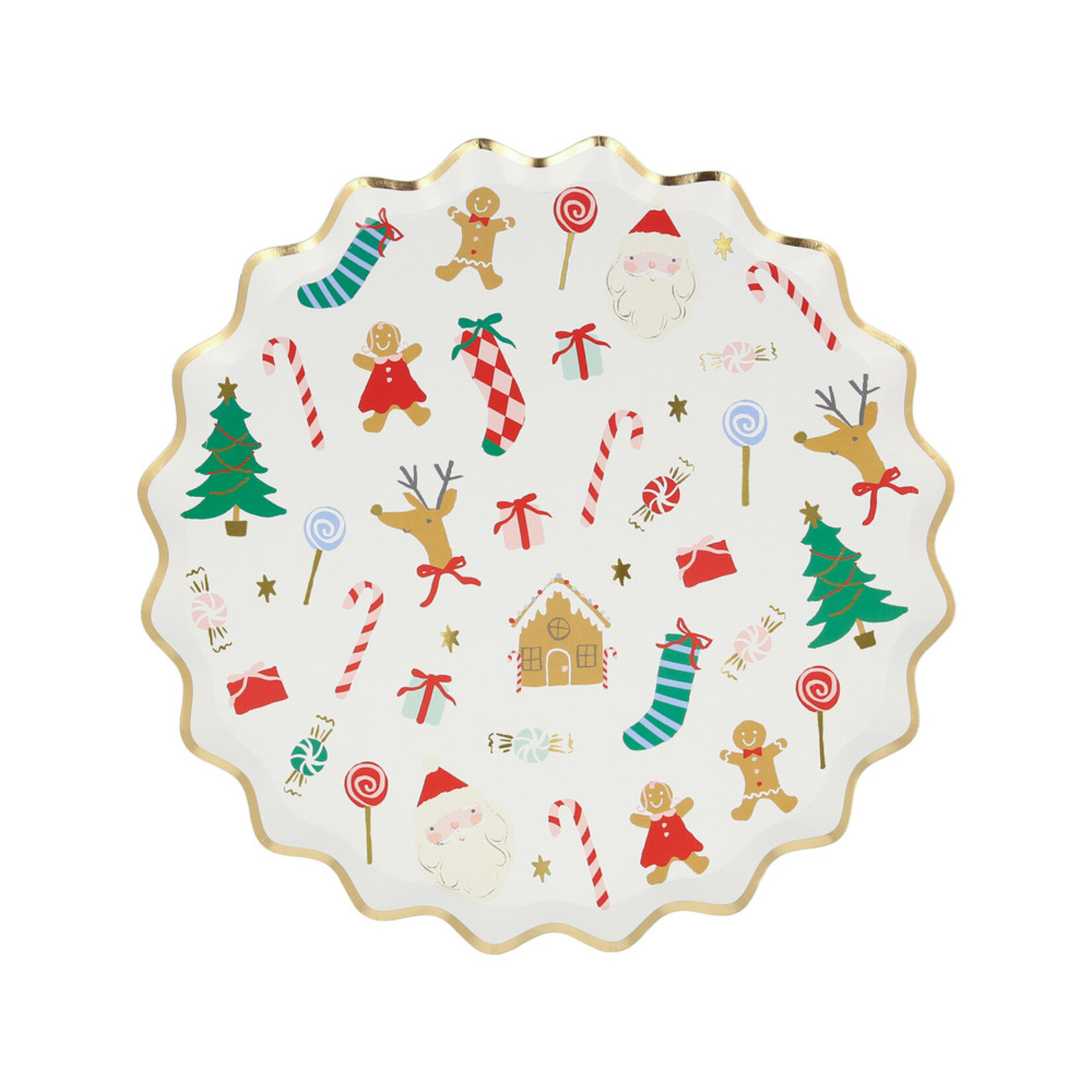 MERIMERI Jolly Christmas side plates (8pcs)