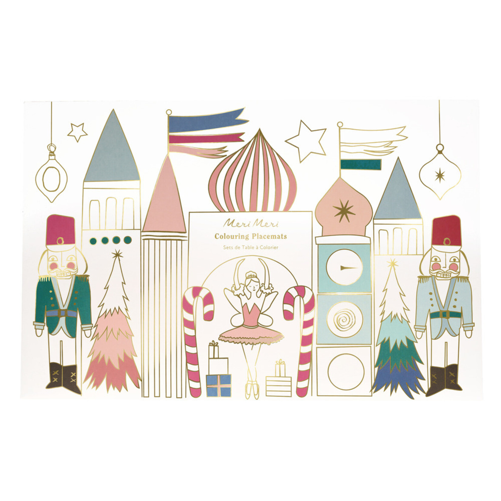 MERIMERI Nutcracker coloring placemats (8pcs)