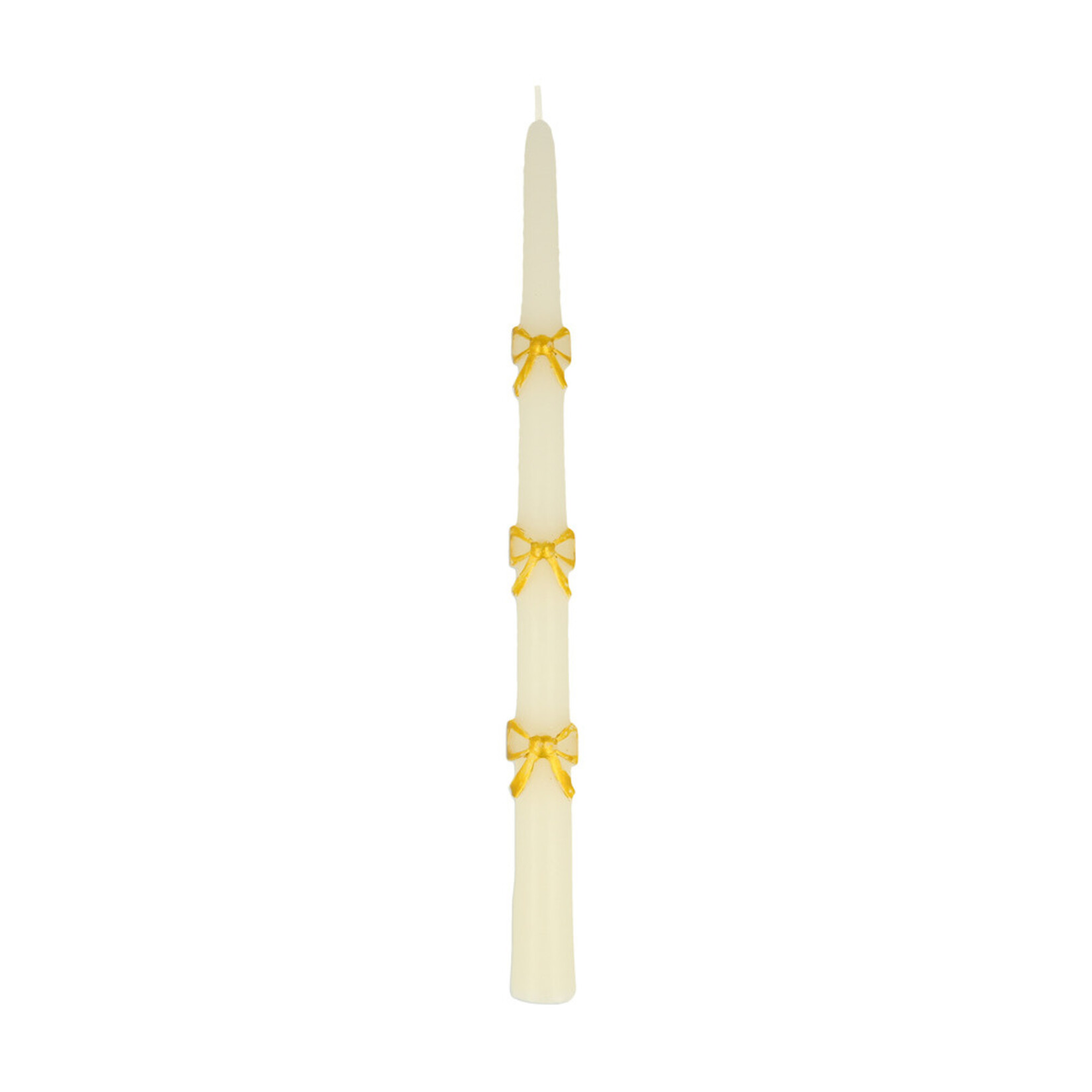 MERIMERI Gold bow taper candle