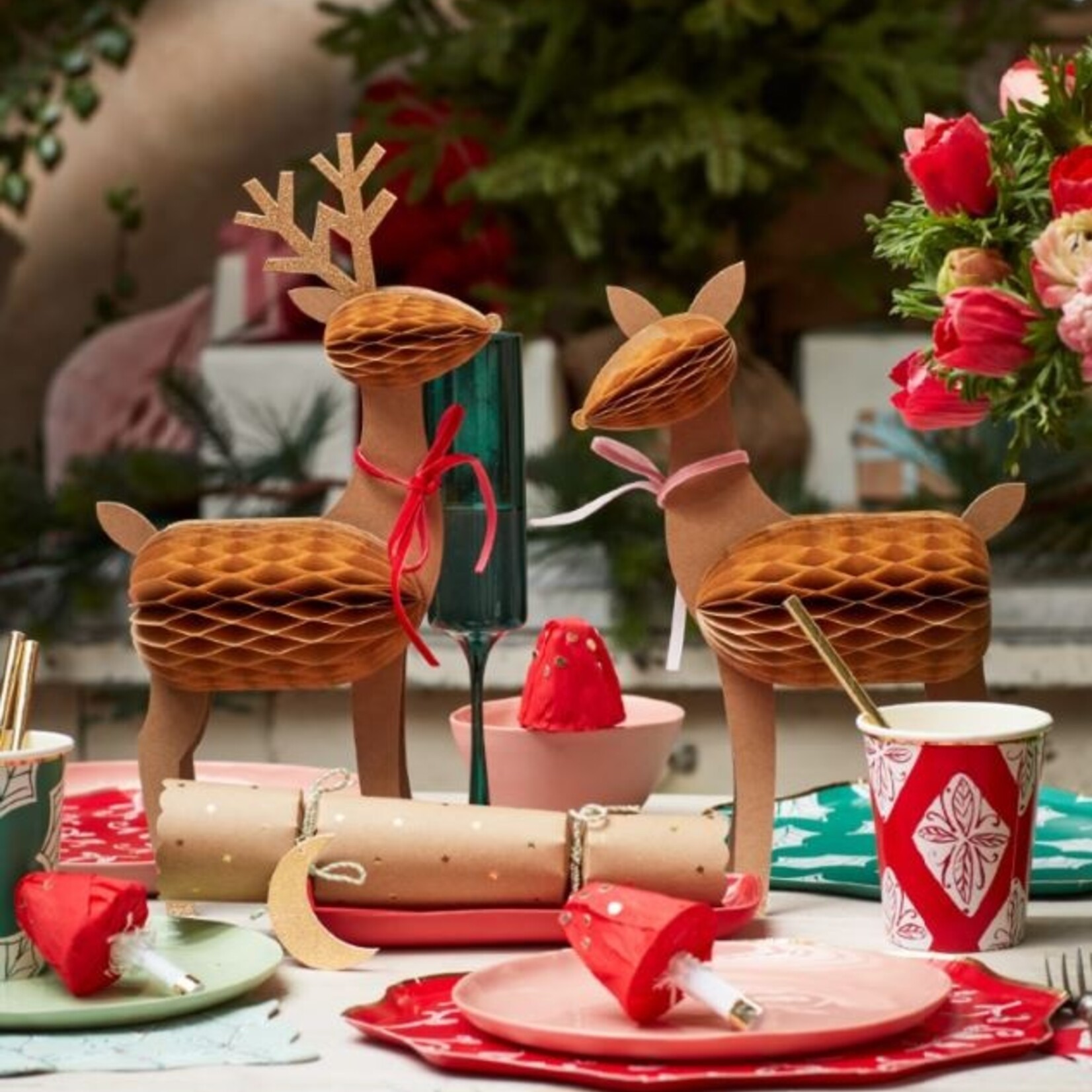 MERIMERI Honeycomb reindeer family (3pcs)