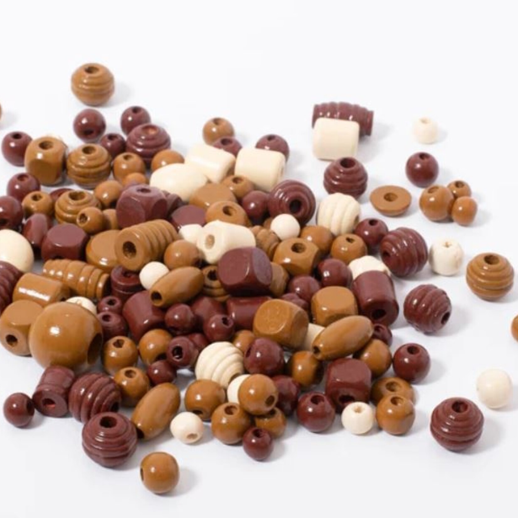 RICO Houten kralen mix - 200 gr