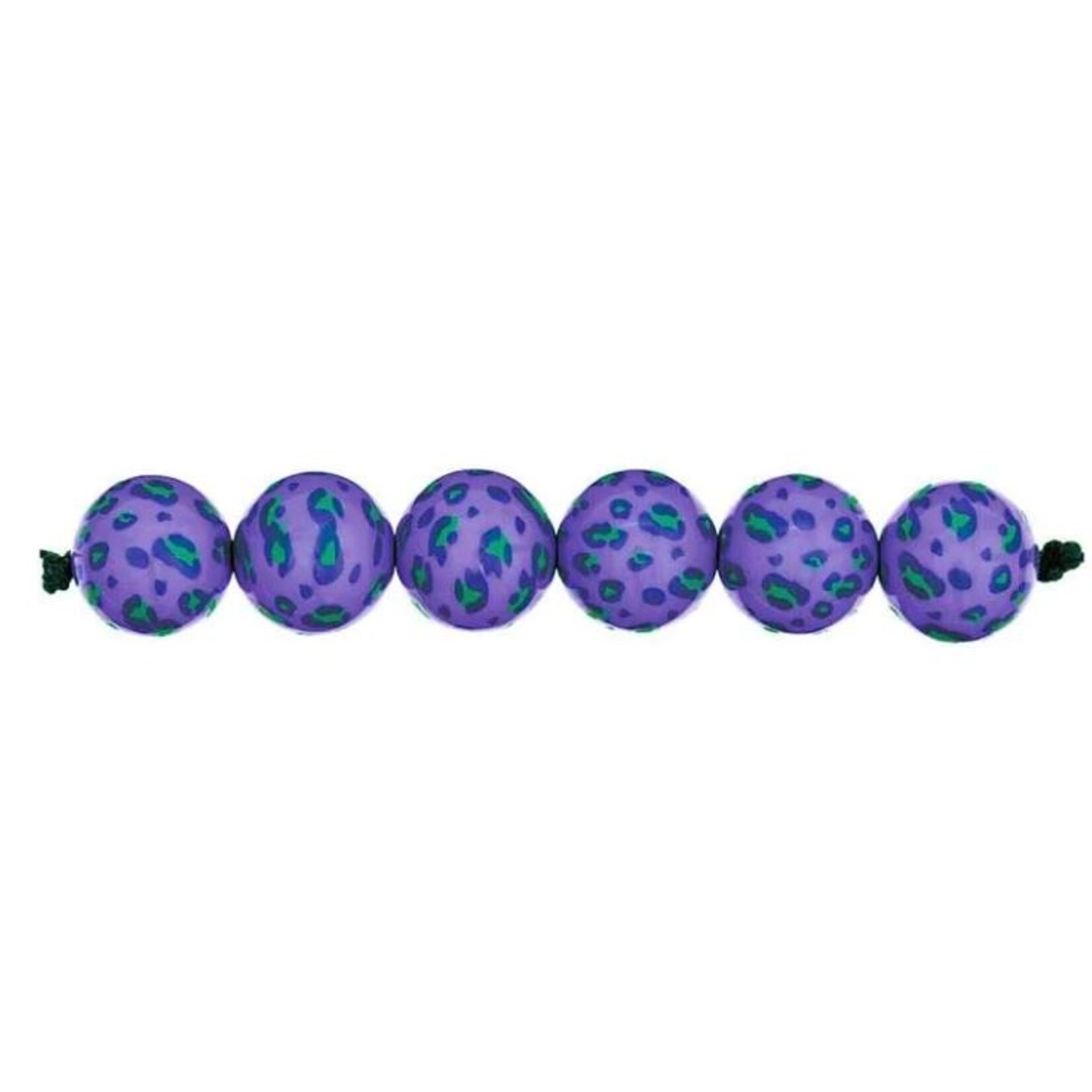 RICO Acid Leo beads, lilac, 5 pcs, ca. 16 mm, 2 mm hole