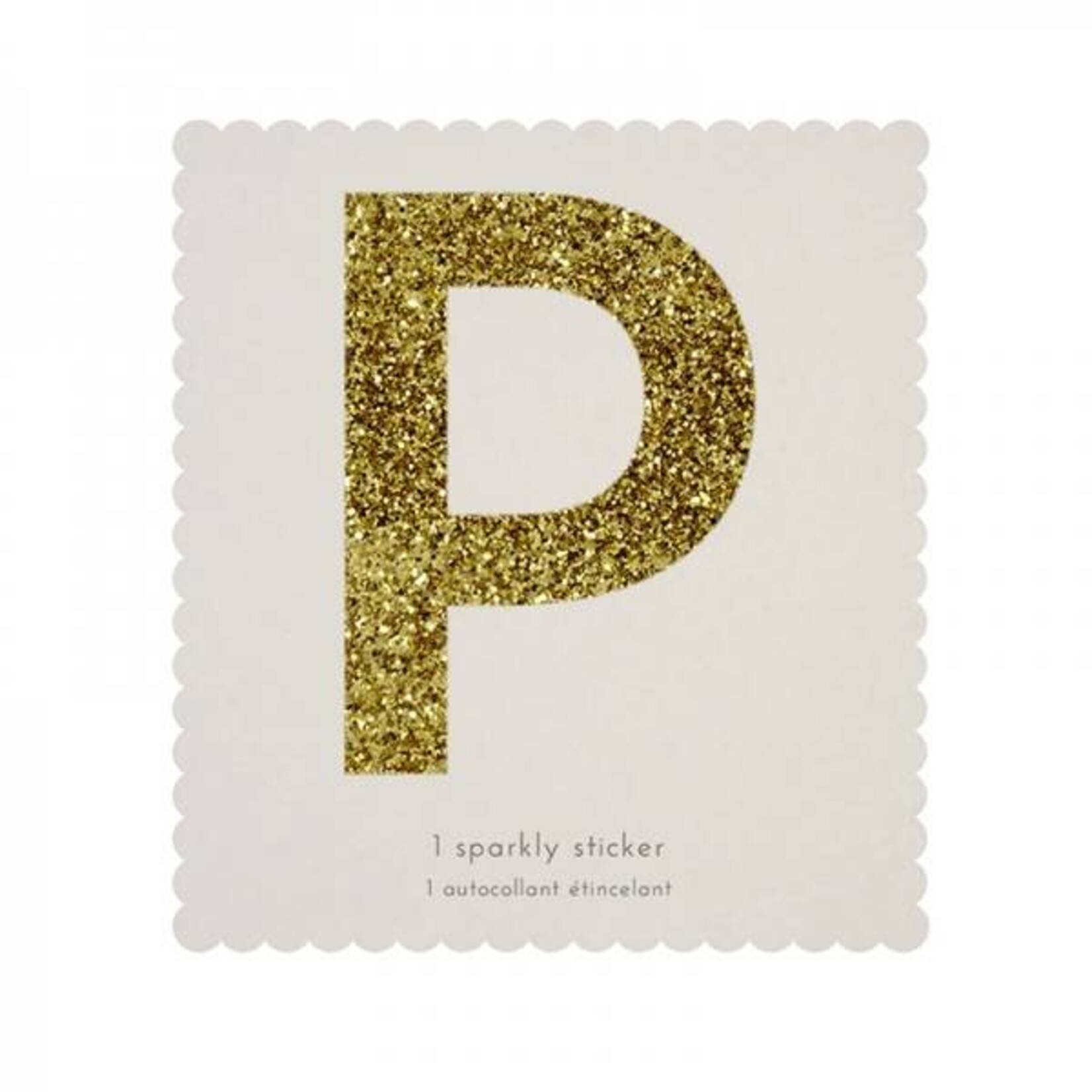 MERIMERI Glitter stickers alfabet P