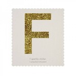 MERIMERI Glitter stickers alfabet F