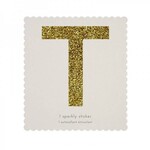 MERIMERI Glitter stickers alfabet T