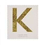 MERIMERI Glitter stickers alfabet K
