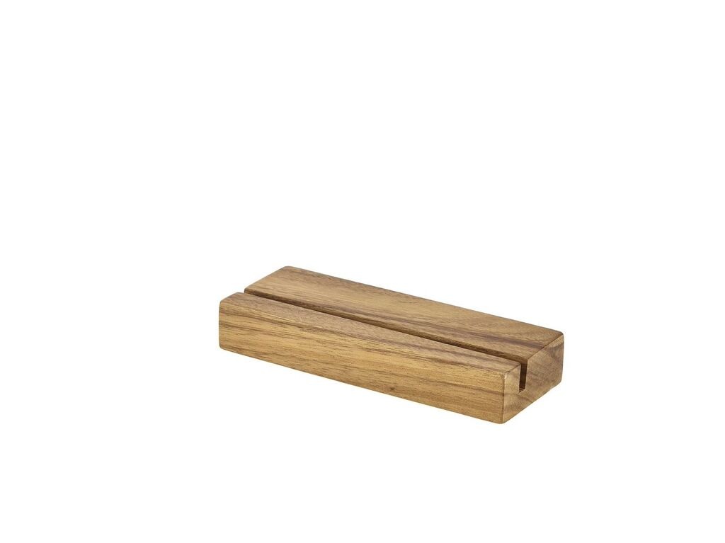 rijkdom Ook ventilator Acacia hout menu houder 20x3.2x7.5 - TX-Horeca