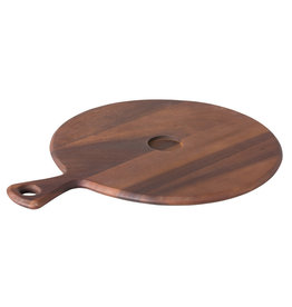 Stylepoint Acacia  round Handled Pizza Plateau, 44x34x1.5cm
