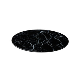 Stylepoint Plateau marble black round 33cm