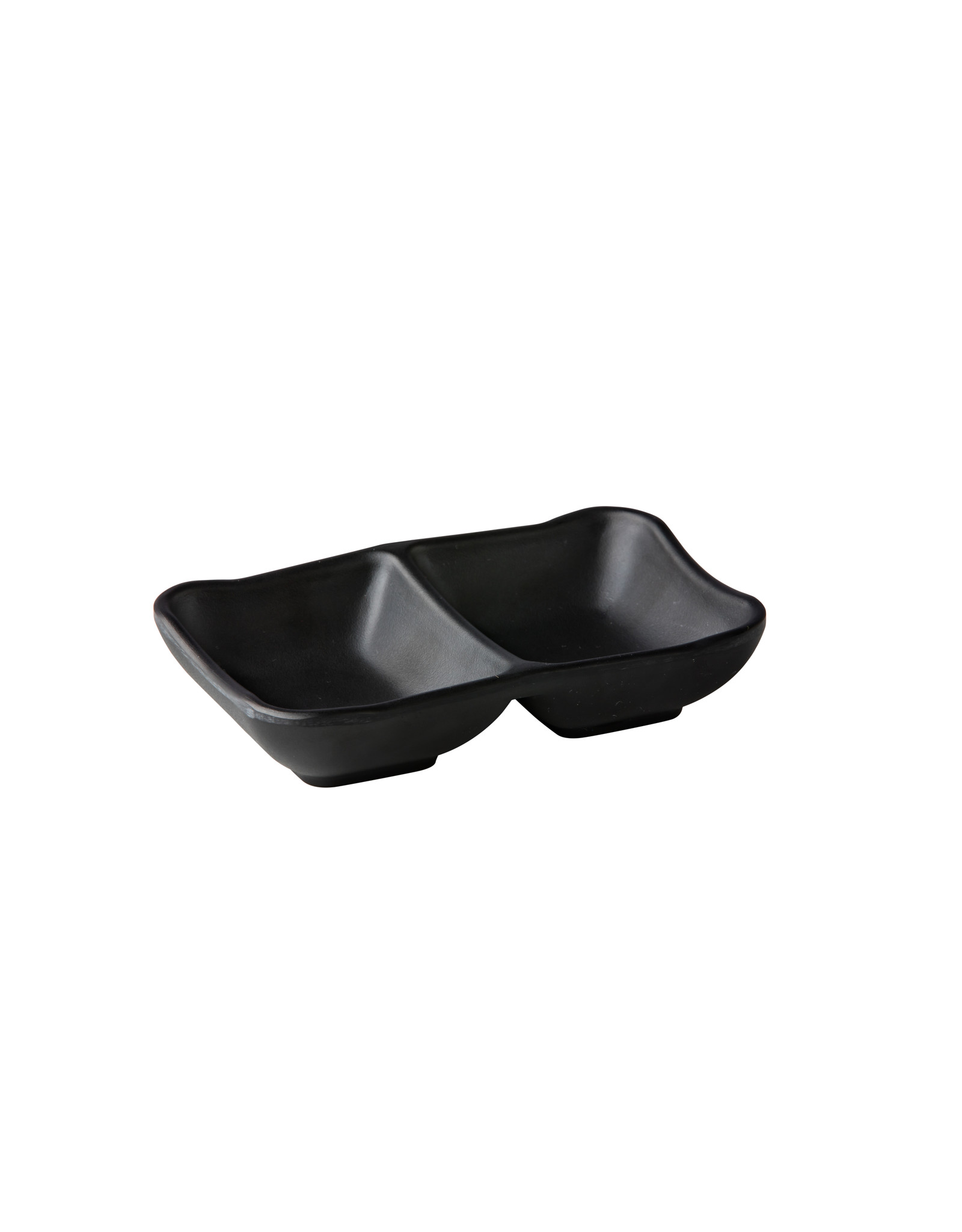 Stylepoint Sauce dish Asia, 2 compartments black 13x8,5x3cm