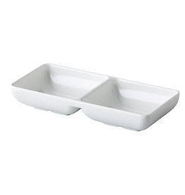 Stylepoint Melamine dubbel rechthoekig bakje 14,5 x 7 cm